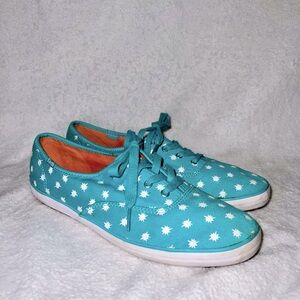 Keds Champion Starburst Sneaker 8.5. Teal/White